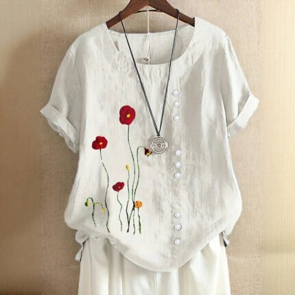 Casual Blouse Met Bloemenprint Buy 4 Bundles